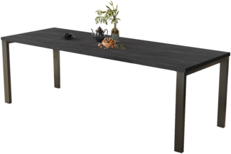 Esstisch "Garant" 130-265cm ausziehbar, erweiterbar, Metallgestell Küchentisch (Beton Dunkel)