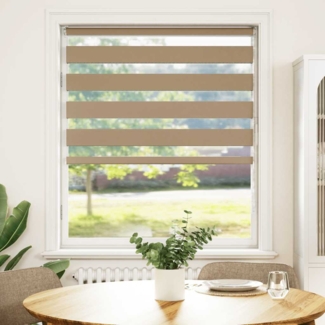 vidaXL Zebrarollo Sandbraun 105x100 cm Stoffbreite 100,9 cm Polyester 4014522