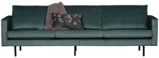 BePureHome Rodeo Sofa Samt Türkis 3 Sitzer