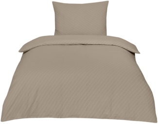 Betz Bettwäsche Seersucker 2tlg. Garnitur Set mit Reißverschluss, Baumwolle, 2 teilig, 100% Baumwolle