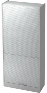 Rollladenschrank 90cm, 5OH BM Grau / Silber