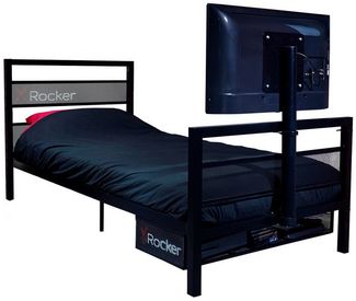 X Rocker Basecamp Metall Gaming-Bett mit TV-Halterung für Kinder & Jugendliche - schwarz