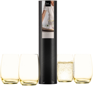 Eisch Light Becher 340 ml 4er Set amber in Geschenkröhre