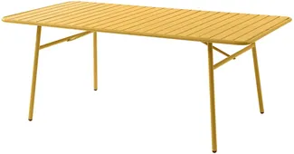 Vente-unique - MIRMANDE Gartenessgruppe Metall Gelb - B 80 cm x H 74,5 cm x L 160 cm