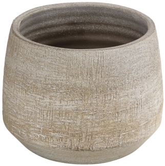 Dehner Blumentopf Elias, Ø 26 cm, Höhe 21 cm, Keramik, creme