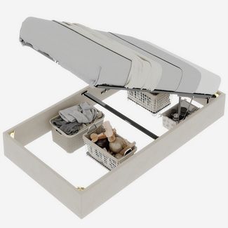 BlingBin Polsterbett Kinderbett Jugendbett (1-tlg, mit großzügigem Stauraum), 90 x 200 (ohne Matratze und Kopfteil)