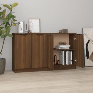 Sideboards 2 Stk. Braun Eichen-Optik 60 x 30 x 70 cm Holzwerkstoff [3115779]