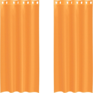 vidaXL Voile Vorhänge mit Ösen 2 Stk. Orange 140x245 cm 4102092