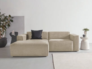 andas Ecksofa Noord, mit Kedernaht, Breite 234 cm, Cord, Struktur, Webstoff