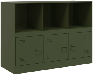 vidaXL Sideboard Olivgrün 99 x 39 x 73 cm Stahl 841791