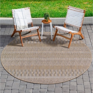 Sanat Teppich Melissa 8003, rund, Höhe: 10 mm, Kurzflor, In -und Outdoor geeignet, Wohnzimmer