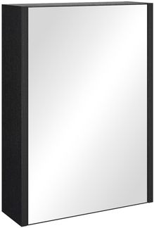 Badezimmerschrank Cuba 40 x 13 x 55 cm - Schwarz Matt - Badezimmerspiegelschrank