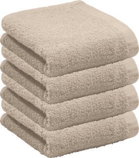 REDBEST Gästehandtuch Gästetuch "Oceanside" 4er-Pack, Frottier (4-St), Walk-Frottier Uni