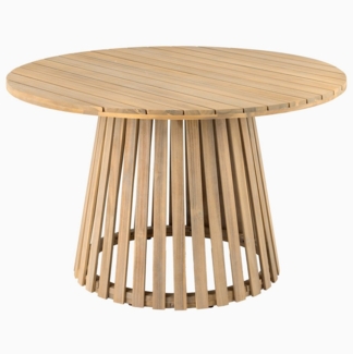 riess-ambiente Gartentisch KOPENHAGEN 120cm natur – rund, wetterfest, Massivholz, 4-Personen (Einzelartikel, 1-St), runder Holztisch für den Außenbereich – ideal für Terrasse & Garten
