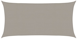 vidaXL Sonnensegel 160 g/m² Rechteckig Hellgrau 2,5x5 m HDPE 4001983