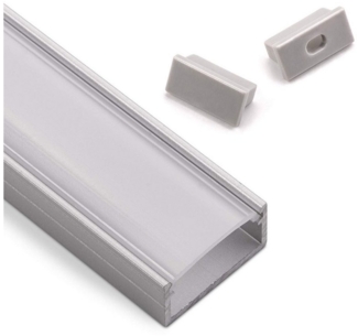 SO-TECH® LED-Stripe-Profil LED Aufbau-Profil PH1 für breite LED-Stripes bis 16 mm, geeignet für z.B. Philips Hue LightStrip