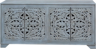 Home affaire Sideboard Kenmare, Kommode aus Mangoholz, dekorative Schnitzereien, Breite 170 cm