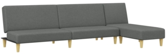 vidaXL 2-tlg. Sofagarnitur Dunkelgrau Stoff 3216292