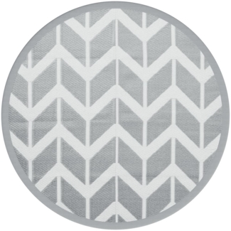 vidaXL Outdoor-Teppich ARAKIL Grau Ø200 cm PP 368524