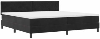 vidaXL Boxspringbett mit Matratze Schwarz 200 x 200 cm Stoff 3339262