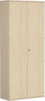 Garderobenschrank mit ausziehbarem Garderobenhalter, 100x42x230cm, Ahorn