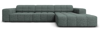 Micadoni Ecksofa Jennifer 4-Sitzer Rechts Chenille Petrol