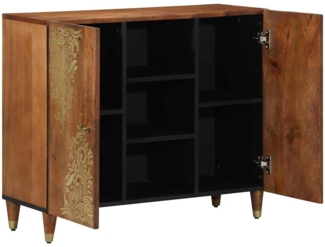vidaXL Sideboard mit Regal Braun 90 x 33 x 75 cm Massivholz Mango 4018764