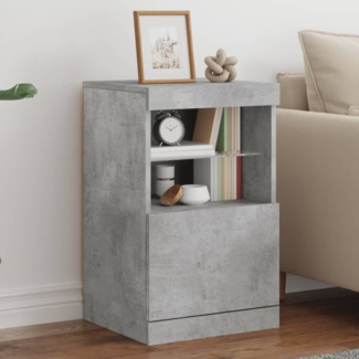 vidaXL Sideboard mit LED-Leuchten Betongrau 41x37x67 cm 836682