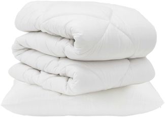 vidaXL Bettdecken Set mit Kissen 2 pcs Weiß Mikrofaser 3376711