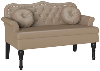 vidaXL Chesterfield Bank Cappuccino 120,5 x 65 x 75 cm Kunstleder 42019283
