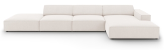 Micadoni 5-Sitzer Ecksofa Jodie Light Beige