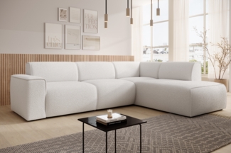 AX LIVING Couch Sofa L Form Didim L Weiß – 310 cm, stilvoll & bequem R