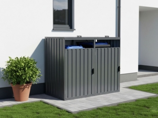 StarLine 2er Mülltonnenbox Cubi Metall 240 l