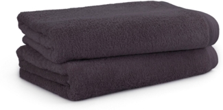 Möve Badetücher Superwuschel 100% Premium Cotton Baumwolle, Walkfrottier (2-St), Made in Germany, 2x Badetücher mit Bordüre, einfarbig, weich