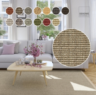 Dekowe Sisalteppich Mara S2 mit Bordüre, rechteckig, Höhe: 5 mm, Flachgewebe, Material: 100% Sisal, Wohnzimmer, Kundenliebling