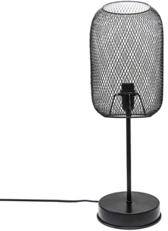 Tischlampe Nachttischleuchte Drahtlampe Gitterlampe E14 Metall Schwarz Vintage Deko-Lampe Nachtlicht Schlafzimmer Wohnzimmer Retro Vintage Schreibtischlampe