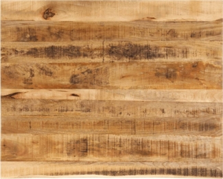 vidaXL Tischplatte 100x80x2,5 cm Baumkante Massivholz Raues Mangoholz 370364