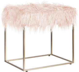 Hocker Felloptik rosa MANHATTAN