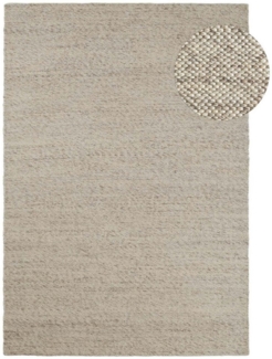 TaraCarpet Wollteppich TaraCarpet Bern Modern fürs Wohnzimmer Schlafzimmer Esszimmer Wolltep, rechteckig, Höhe: 5 mm, Wollteppich beige Wohnzimmer Schlafzimmer Esszimmer Flur ca 80x150