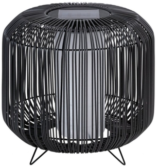 Dehner LED Solarleuchte Solar-Laterne Bari, Ø 30 cm, Kunststoff/Metall, Warmweiß, warmweißes Licht, Schutzart IP44, Farbe anthrazit
