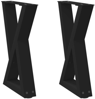vidaXL Couchtischbeine 2 Stk. Schwarz 28x(42-43,3) cm Stahl 4012696
