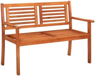 vidaXL Gartenbank 2-Sitzer 120 cm Massivholz Eukalyptus 44398