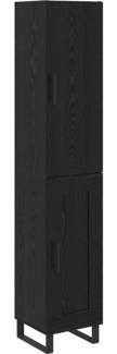 vidaXL Highboard Schwarz Eichen-Optik 34,5 x 34 x 180 cm Holzwerkstoff 3416065