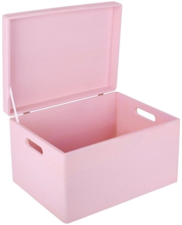 Creative Deco Holzkiste mit Deckel XXL groß 40x30x24 cm Erinnerungsbox Baby Holzbox, mit Griffen, Scharnieren