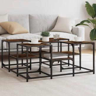 vidaXL Couchtisch Räuchereiche 91x91x40 cm Holzwerkstoff 839075