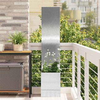 vidaXL Garten Sichtschutz-Leinwand Silber 32 x 150 cm Edelstahl 876375