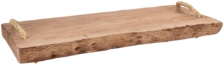 Spetebo Tablett Massivholz Servierplatte - 50 x 20 cm, Holz, Holz Servierbrett Serviertablett