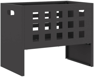 vidaXL Feuerplatz Schwarz 50 x 30 x 40 cm Kaltgewalzter Stahl 858970