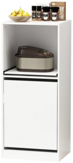 FUFU&GAGA Sideboard Kleinlagerschrank,116 x 50 x 40 cm, weiß, MDF