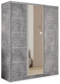 Masseno Schwebetürenschrank PINA Kleiderschrank mit Spiegel und Schubladen Schlafzimmerschrank